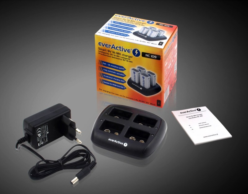 Professional charger everActive NC-109 Ni-MH rechargeable battery
