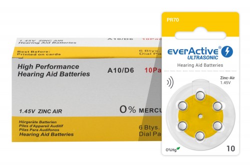 everActive Ultrasonic 10 / PR70 zinc-air batteries