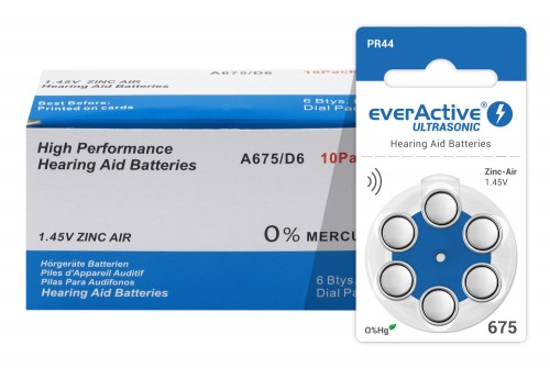 everActive Ultrasonic 675 / PR44 zinc-air batteries