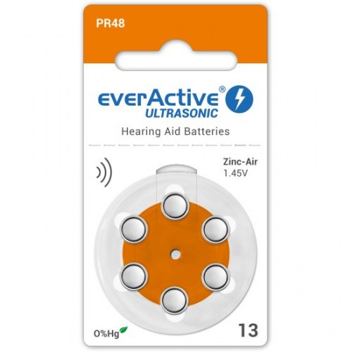 Zinc-air batteries everActive Ultrasonic 13 / PR48