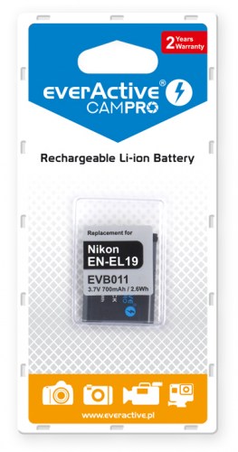 everActive CamPro battery - replacement for Nikon EN-EL19