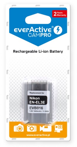 everActive CamPro battery - replacement for Nikon EN-EL3 / EN-EL3E