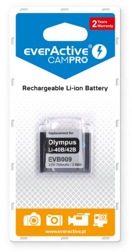 everActive CamPro battery - replacement for Olympus LI-42B/LI-40B