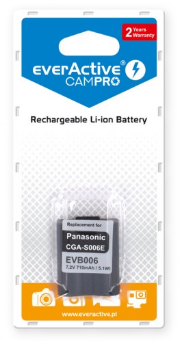 everActive CamPro battery - replacement for Panasonic CGA-S006