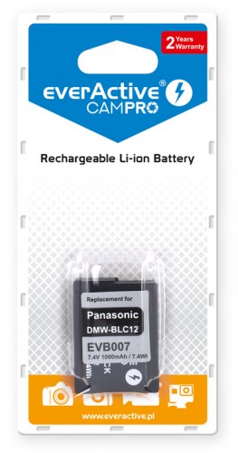 everActive CamPro battery - replacement for Panasonic DMW-BLC12