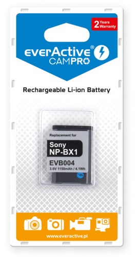 everActive CamPro battery - replacement for Sony NP-BX1