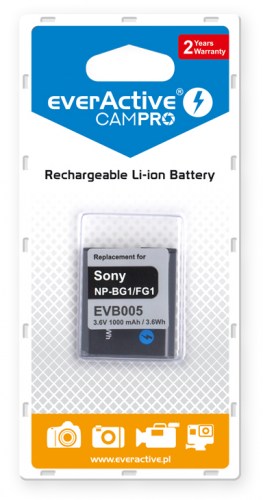 everActive CamPro battery - replacement for Sony NP-BG1