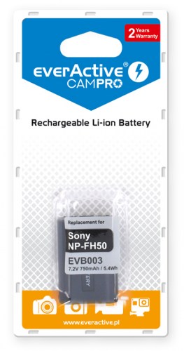 everActive CamPro battery - replacement for Sony NP-FH50
