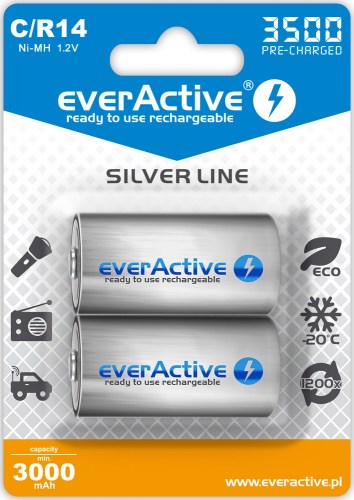 everActive Ni-MH R14 C 3500 mAh Silver Line