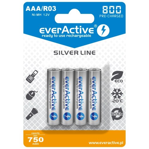 everActive Ni-MH R03 AAA 800 mAh Silver Line