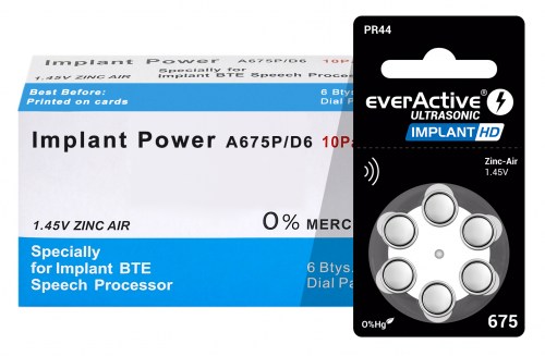 everActive Ultrasonic Implant HD 675 / PR44 zinc-air batteries