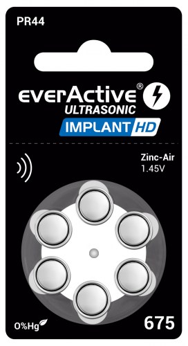 Zinc-air batteries everActive Ultrasonic Implant HD 675 / PR44