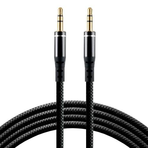 Silicone audio AUX cable plug - 3.5 mm stereo jack plug 150cm everActive CBS-1,5JB black