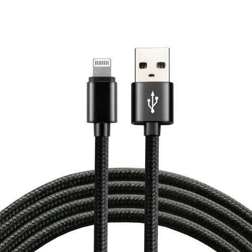Braided USB cable - Lightning everActive CBB-2IB 200cm up to 2.4A