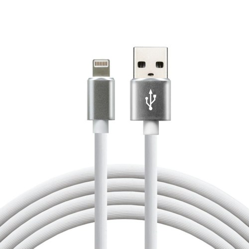 Silicone USB cable - Lightning everActive CBS-1IW 100cm up to 2.4A
