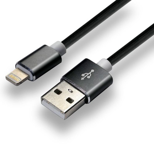 Silicone USB cable - Lightning everActive CBS-1IB 100cm up to 2.4A