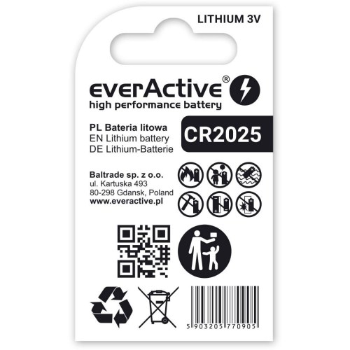everActive lithium battery CR2025