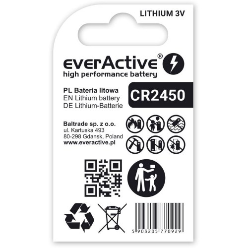 everActive lithium battery CR2450