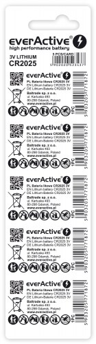 everActive CR2025 lithium batteries
