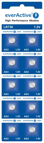 everActive AG3 G3 LR736 LR41 mini alkaline batteries