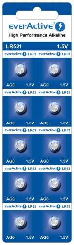 everActive AG0 G0 LR521 LR63 mini alkaline batteries