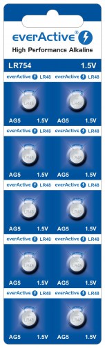everActive AG5 G5 LR754 LR48 mini alkaline batteries