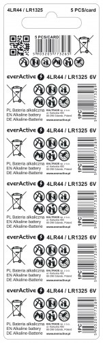 everActive 4LR44 LR1325 544A alkaline batteries