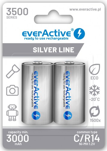 Akumulatorki everActive Ni-MH R14 C 3500 mAh Silver Line