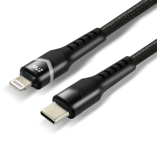 EverActive CBB-1CIR 100cm Power Delivery 27W USB-C - Lightning Braided Cable