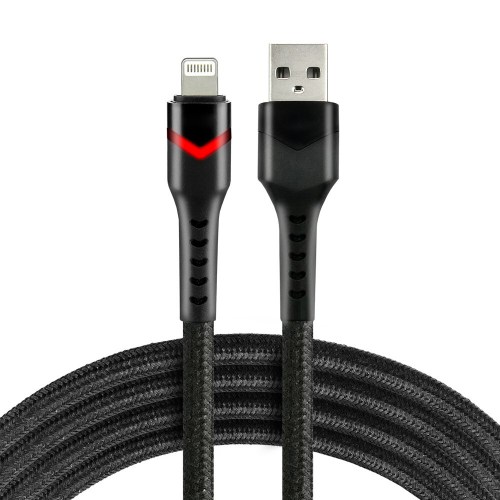 EverActive CBB-1IBR USB - Lightning Braided Cable 100cm to 2.4A black