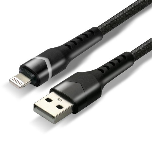 EverActive CBB-1IBR USB - Lightning Braided Cable 100cm to 2.4A black