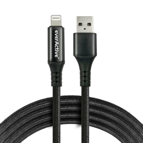 EverActive CBB-1IBL USB - Lightning Braided Cable 100cm to 2.4A black