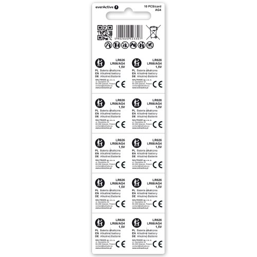 everActive AG4 G4 LR626 LR66 mini alkaline batteries