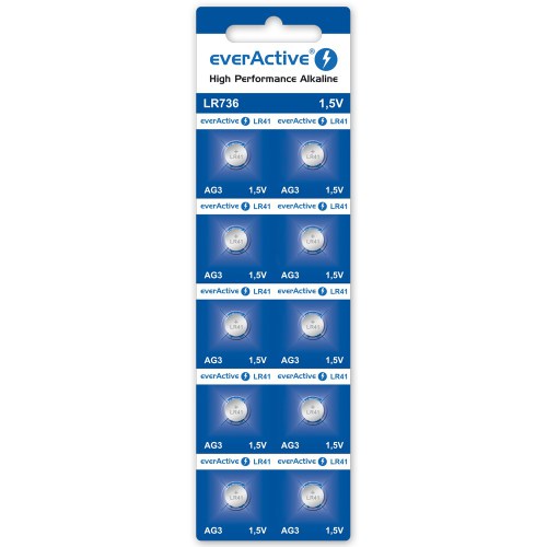 everActive AG3 G3 LR736 LR41 mini alkaline batteries