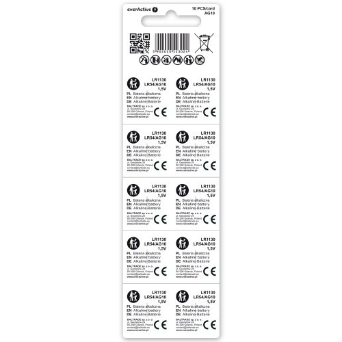 everActive AG10 G10 LR1130 LR54 mini alkaline batteries