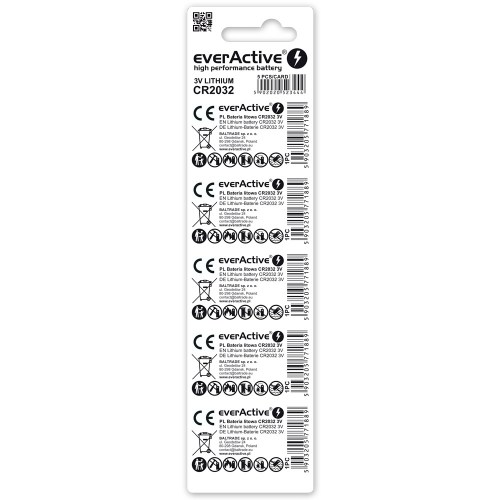 everActive CR2032 lithium batteries