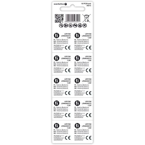 everActive AG13 G13 LR1154 LR44 mini alkaline batteries