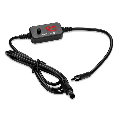 Universal Power Supply, USB-C PD Voltage Selector - DC 5V, 9V, 12V, 15V, 20V, 10 Plugs, everActive AD-PD65