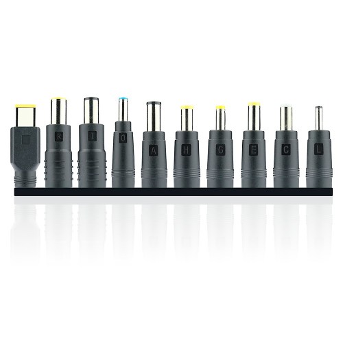 Universal Power Supply, USB-C PD Voltage Selector - DC 5V, 9V, 12V, 15V, 20V, 10 Plugs, everActive AD-PD65