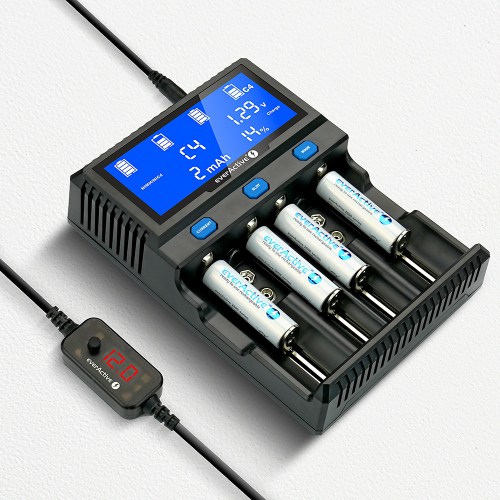 Universal Power Supply, USB-C PD Voltage Selector - DC 5V, 9V, 12V, 15V, 20V, 10 Plugs, everActive AD-PD65