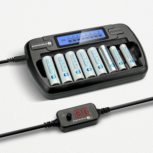 Universal Power Supply, USB-C PD Voltage Selector - DC 5V, 9V, 12V, 15V, 20V, 10 Plugs, everActive AD-PD65