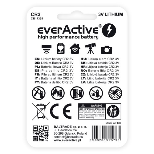 everActive CR2 Lithium Battery