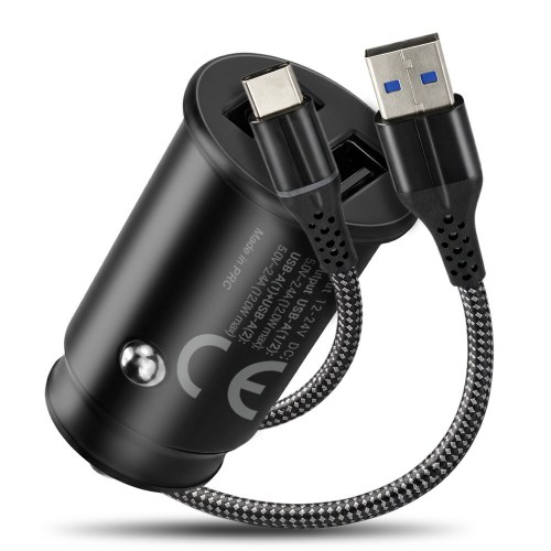 everActive CC-25C Car Charger with USB-C Cable 