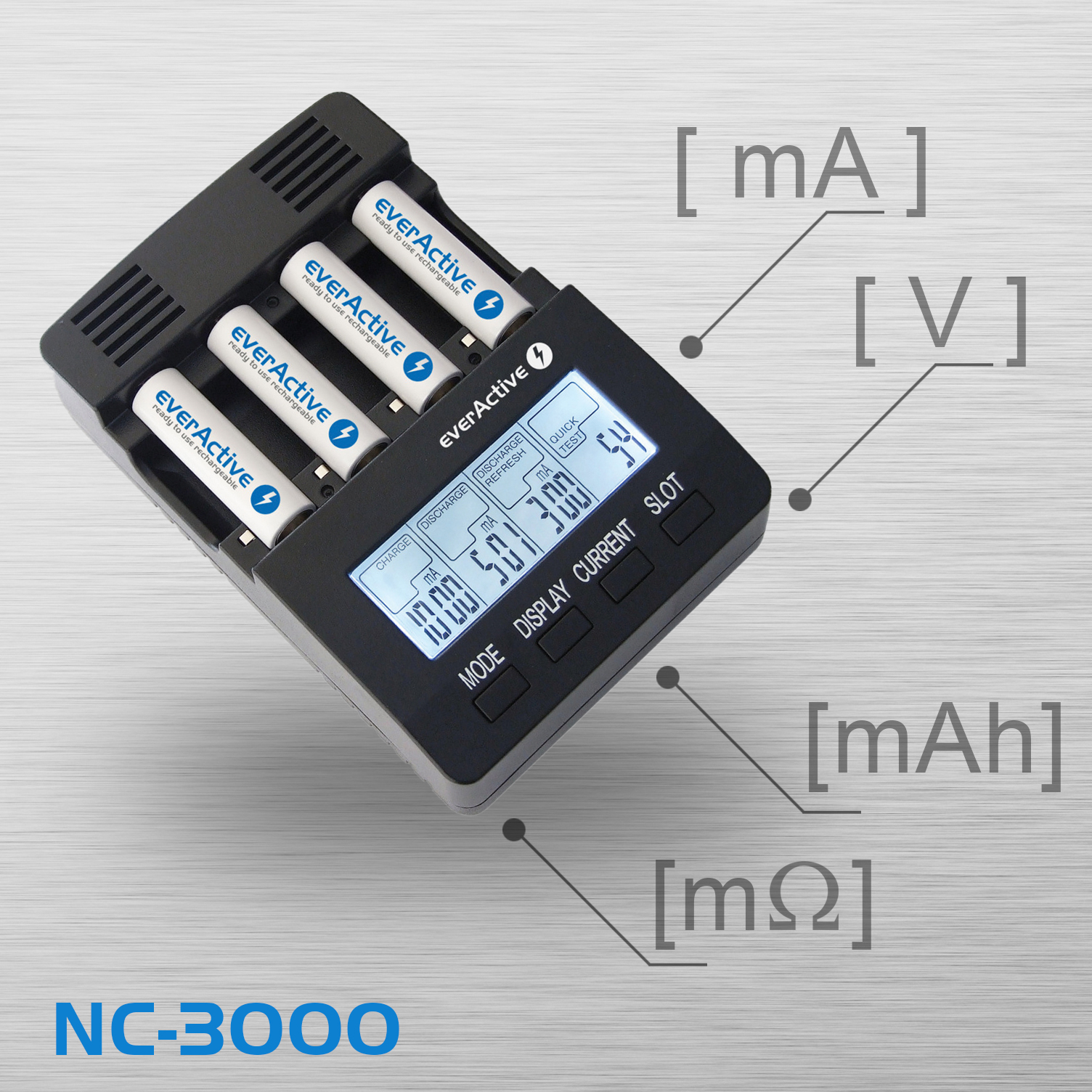 everActive - batteries, chargers, rechargeable batteries, flashlights -  EverActive NC-3000 recognized as a high precision instrument